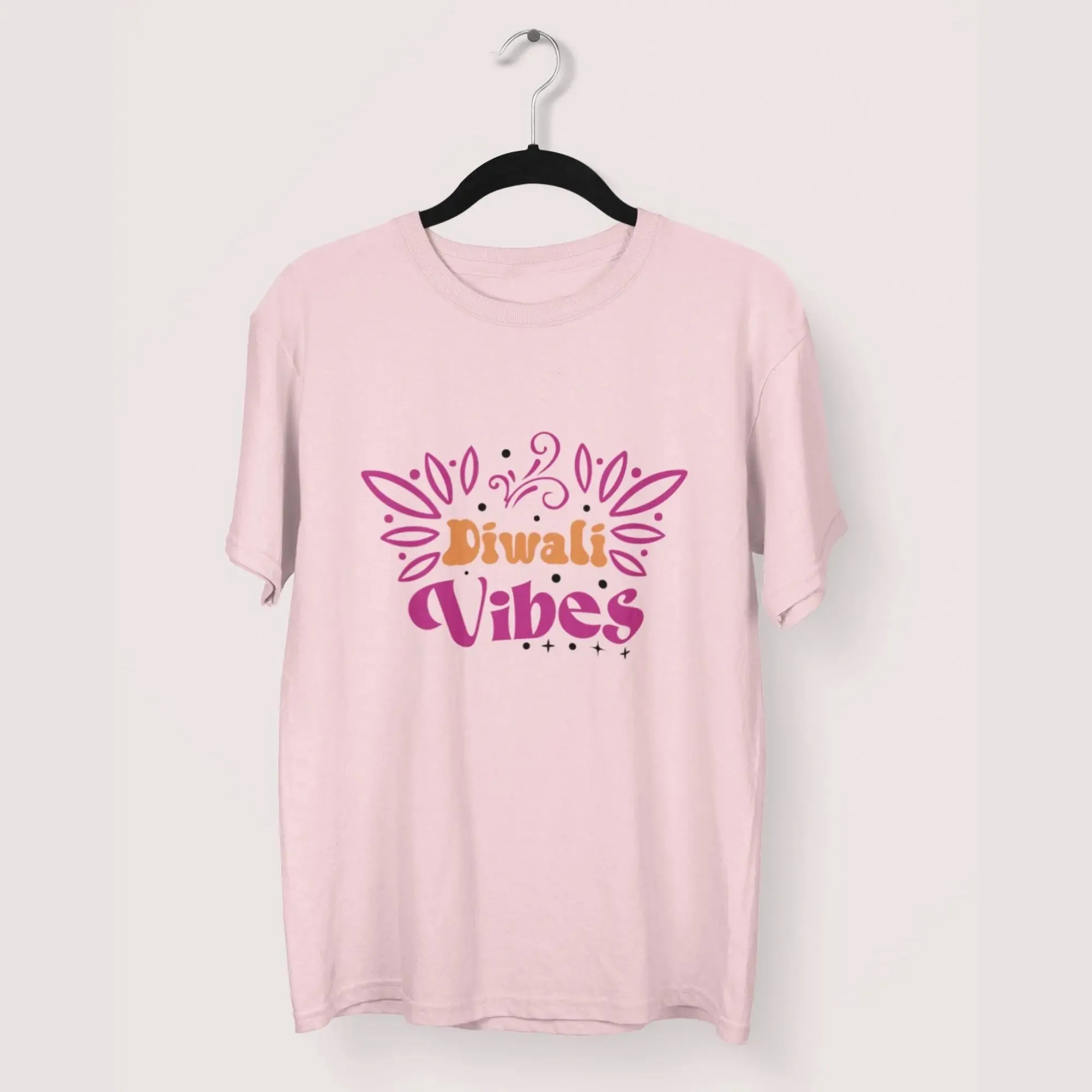 Diwali Vibes Round Neck Half Sleeve Classic T-Shirt