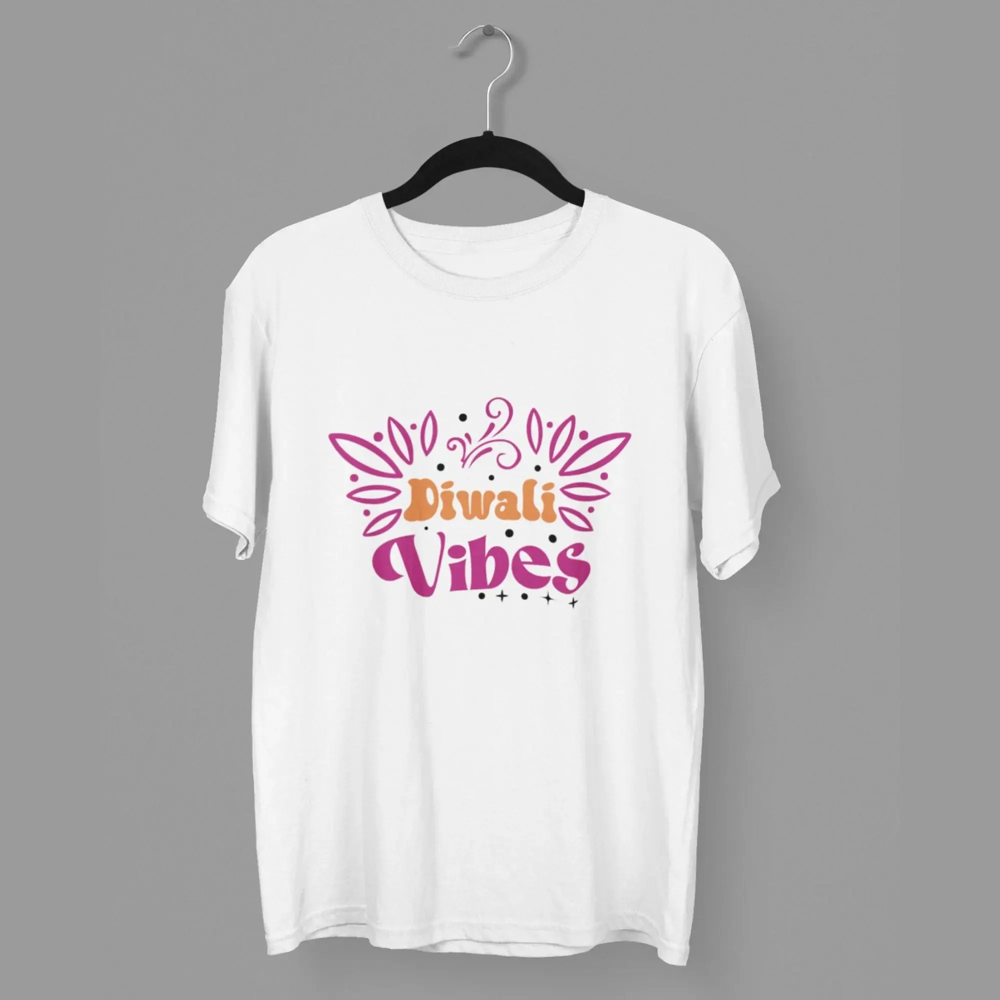 Diwali Vibes Round Neck Half Sleeve Classic T-Shirt