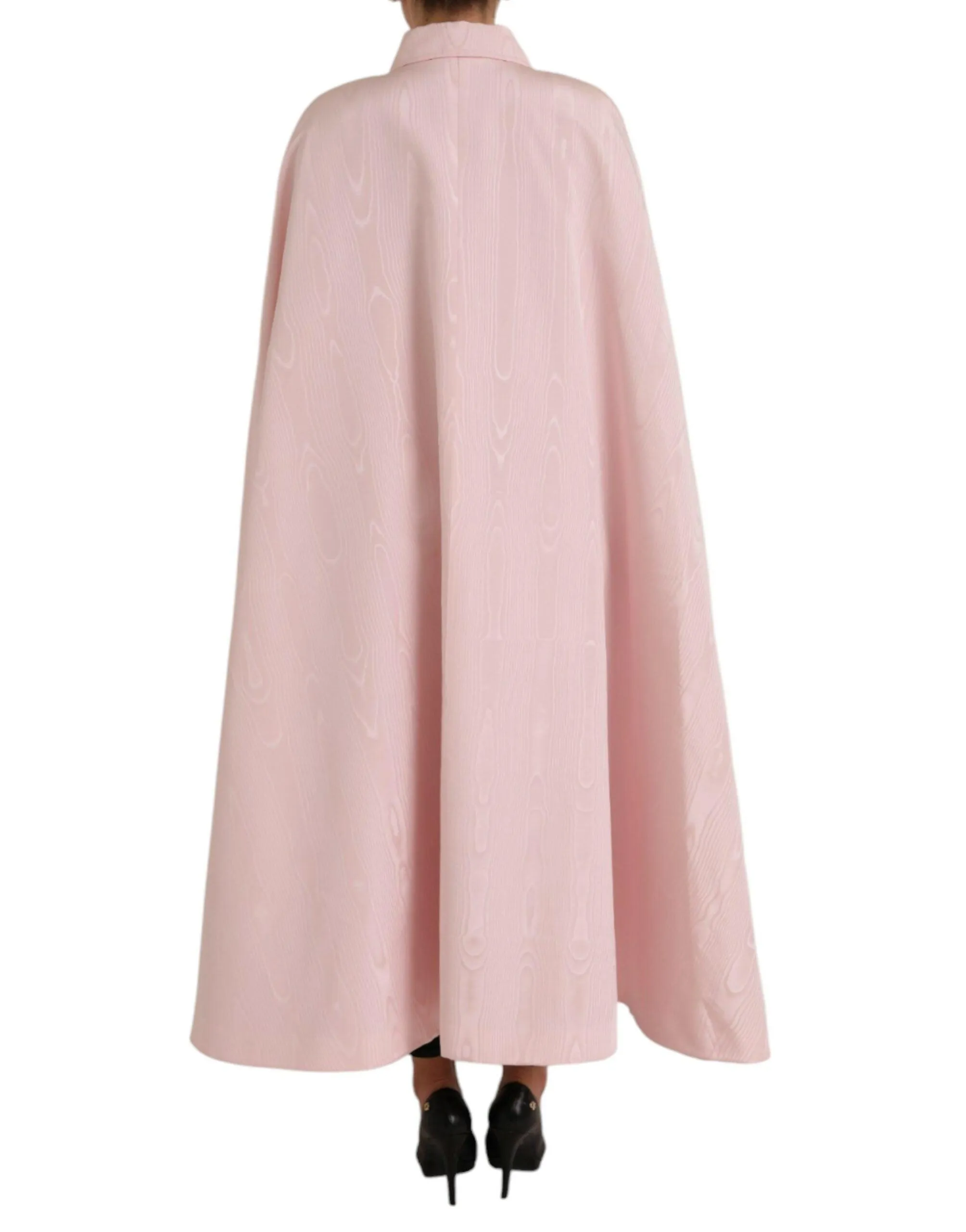 Dolce & Gabbana Long Cape Coat In Pink