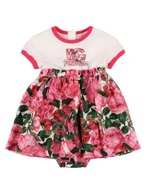 Dolce&amp;Gabbana   Printed cotton dress &amp; diaper cover 