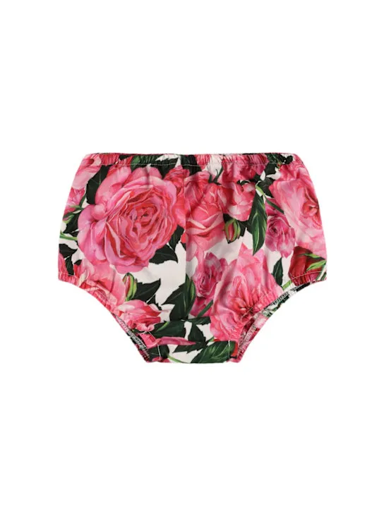 Dolce&amp;Gabbana   Printed cotton dress &amp; diaper cover 