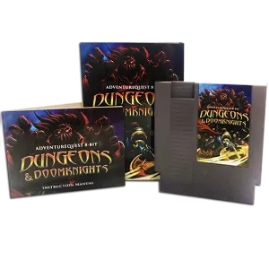 Dungeons & DoomKnights Gray NES Cartridge - Retro Edition