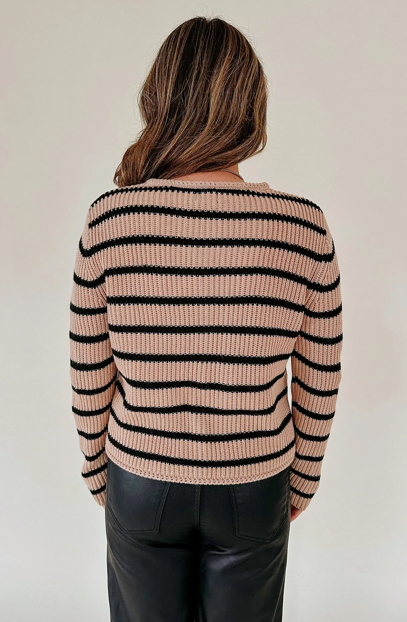 FALLIN' IN LOVE STRIPE BUTTON CARDIGAN