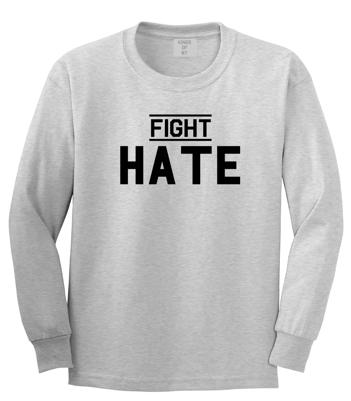 Fight Hate Mens Long Sleeve T-Shirt