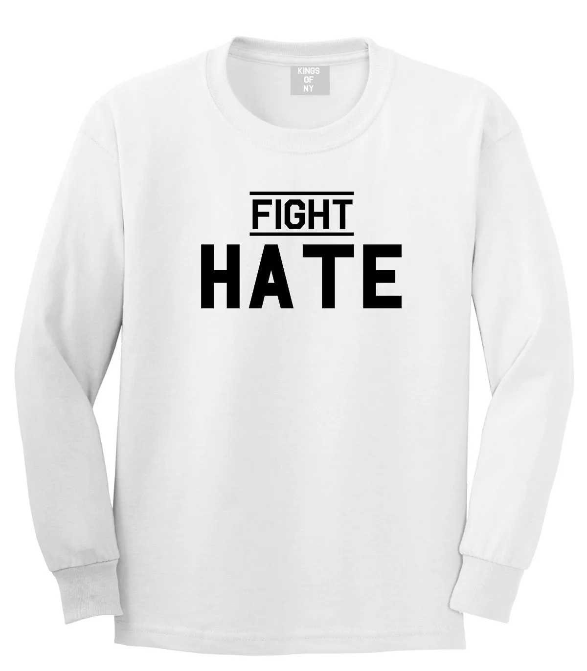 Fight Hate Mens Long Sleeve T-Shirt