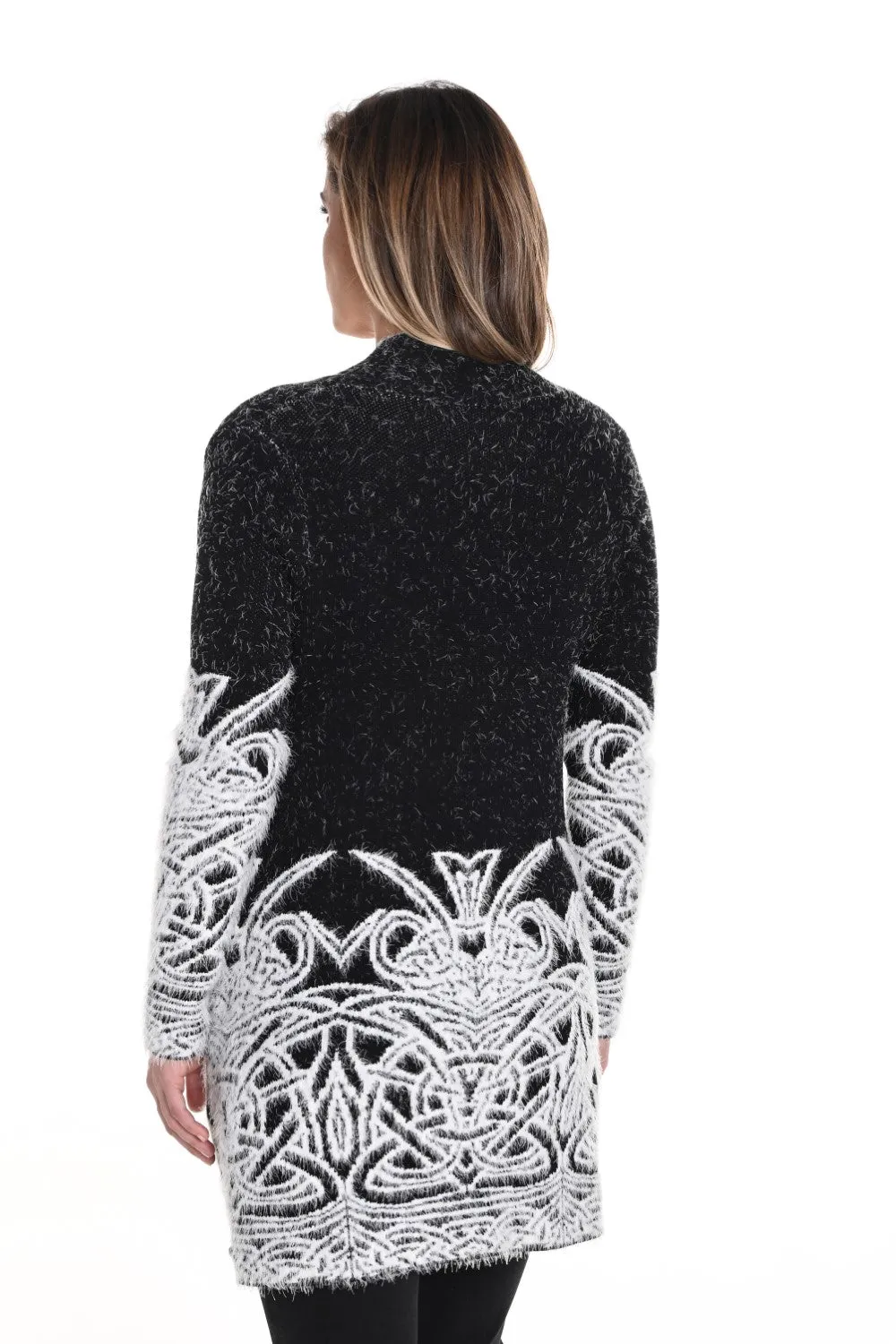Frank Lyman Cardigan 243512U Black/Off-White