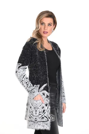 Frank Lyman Cardigan 243512U Black/Off-White