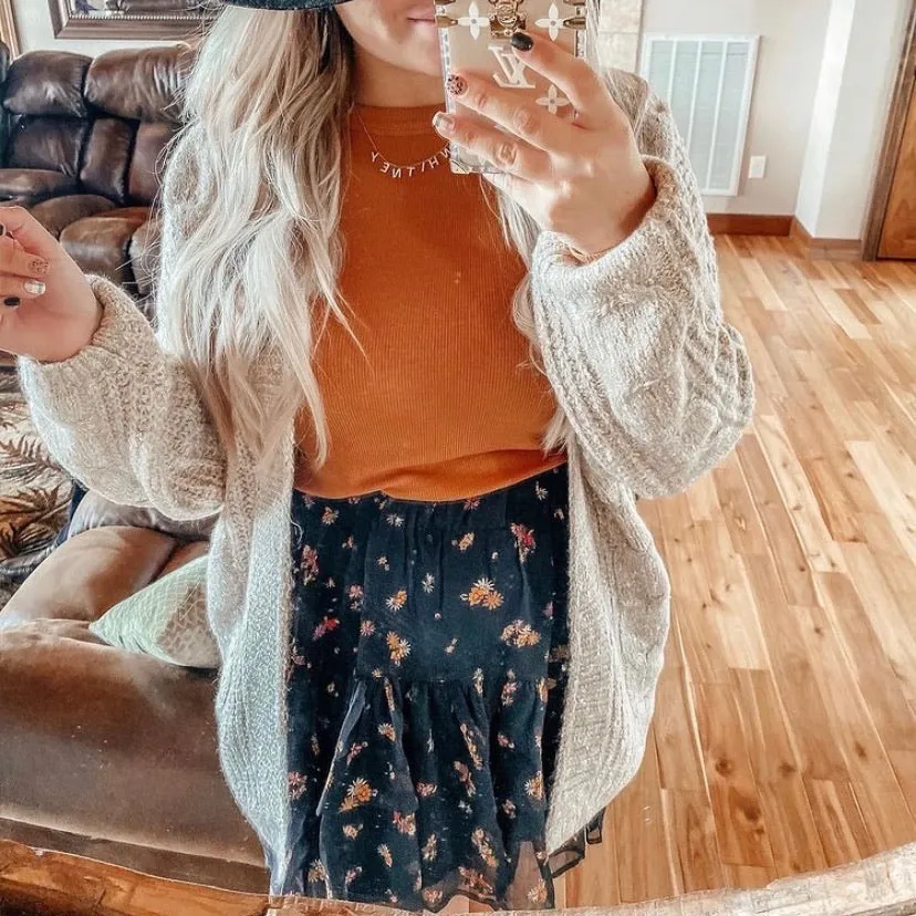 Free People Black Floral Ruffle Mini Skirt- Size S