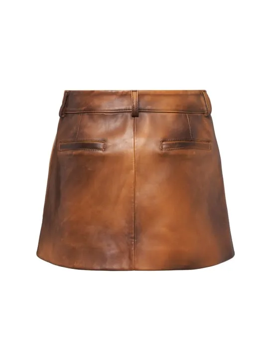 Giuseppe Di Morabito   Leather mini skirt 