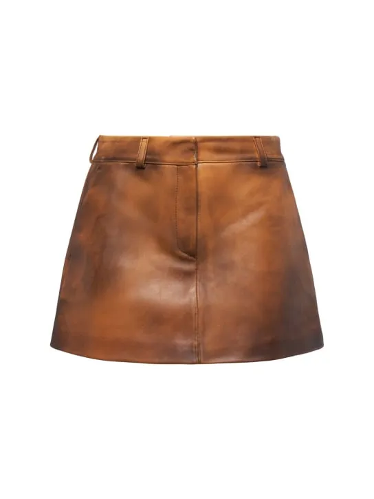 Giuseppe Di Morabito   Leather mini skirt 