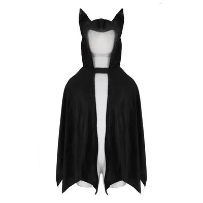 Great Pretenders Hooded Bat Cape Black