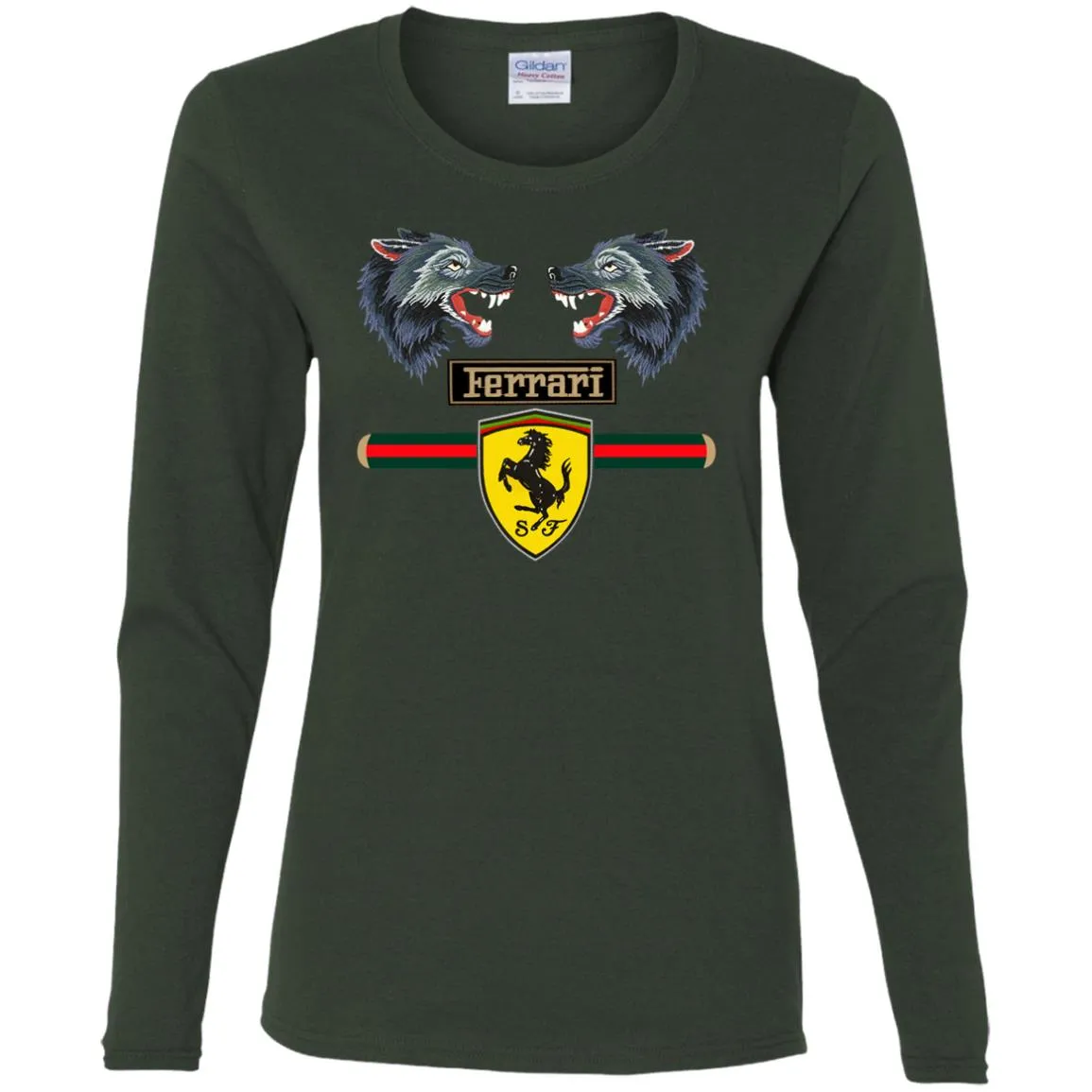 Gucci Ferrari Shirt Women Long Sleeve Shirt