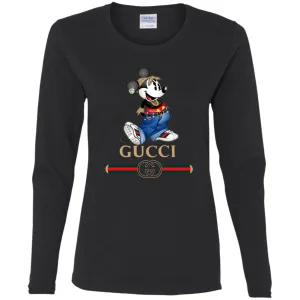 Gucci T-shirt Mouse Mickey Cartoon T-shirt Women Long Sleeve Shirt