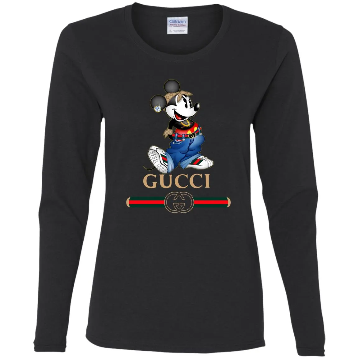 Gucci T-shirt Mouse Mickey Cartoon T-shirt Women Long Sleeve Shirt