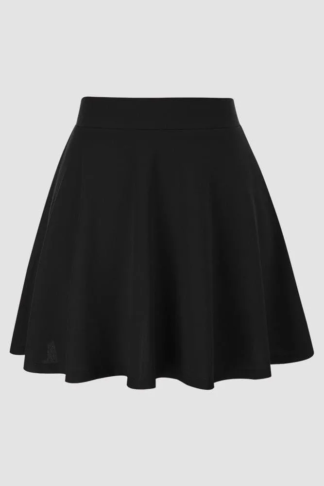 Hanna Nikole Women Plus Size Casual Mini Skater Skirt Elastic Lining High Waist Basic Flared Skorts Pleated with Pocket