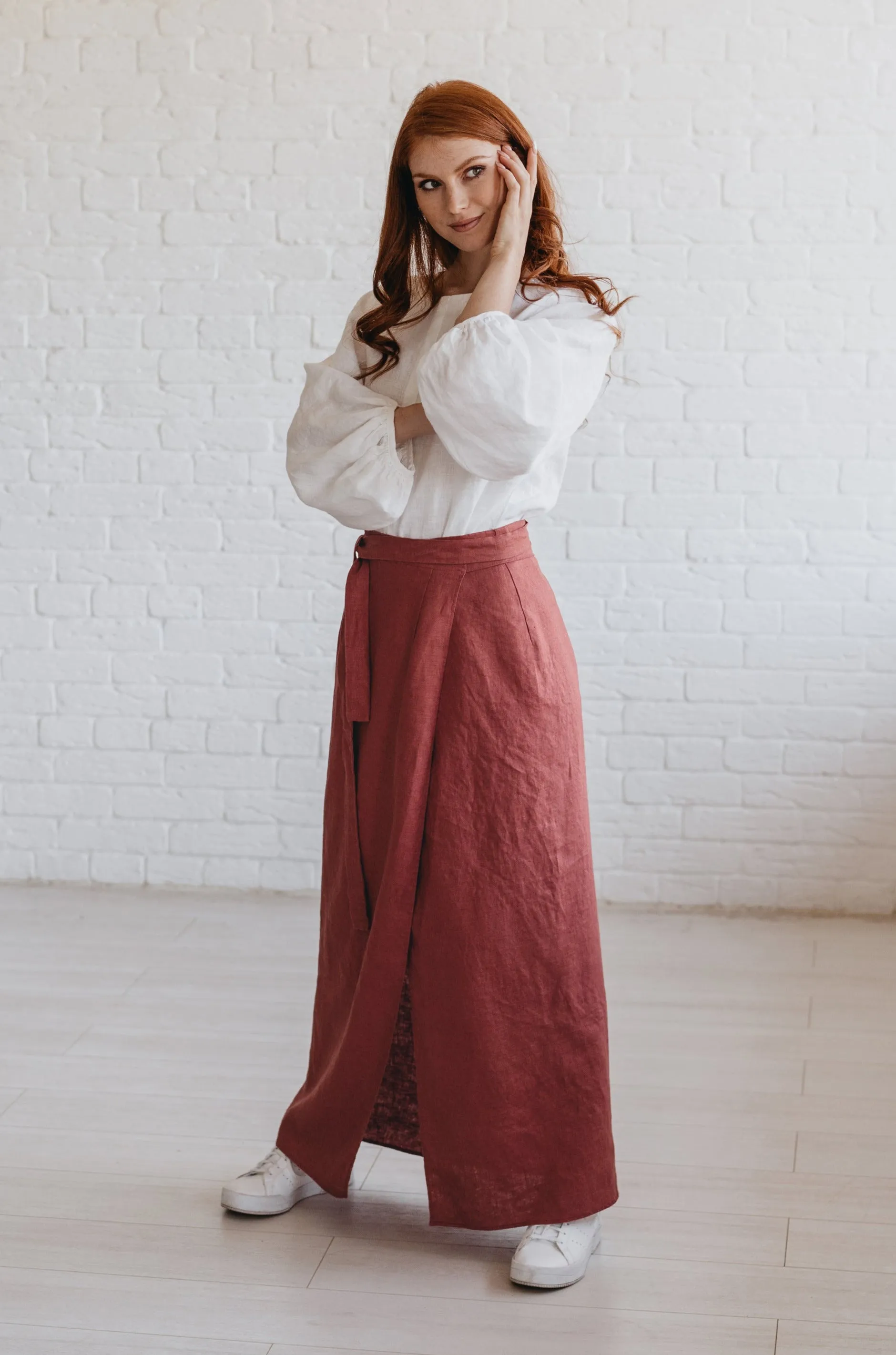 Heavyweight Minimalist Linen Skirt