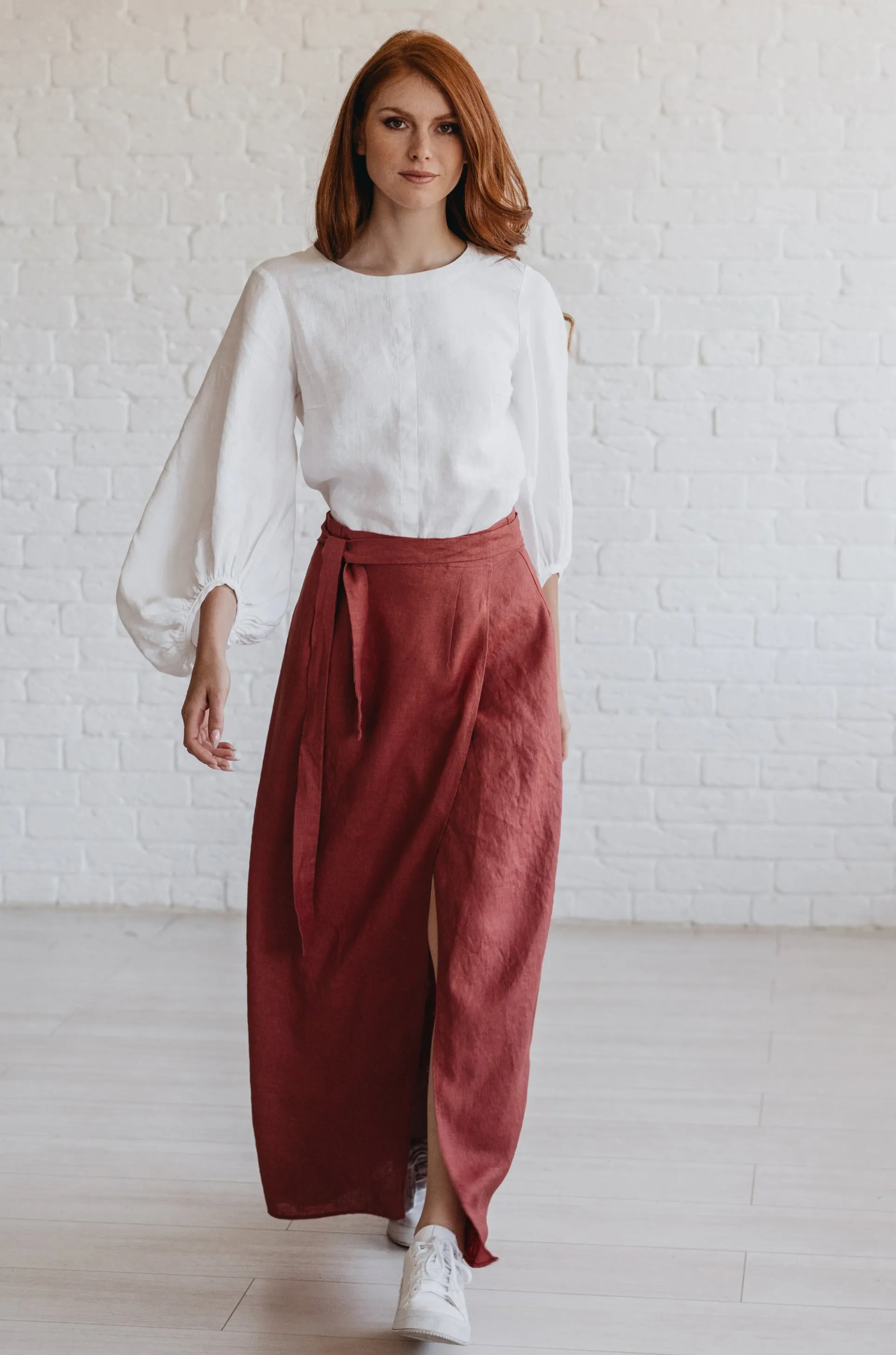 Heavyweight Minimalist Linen Skirt