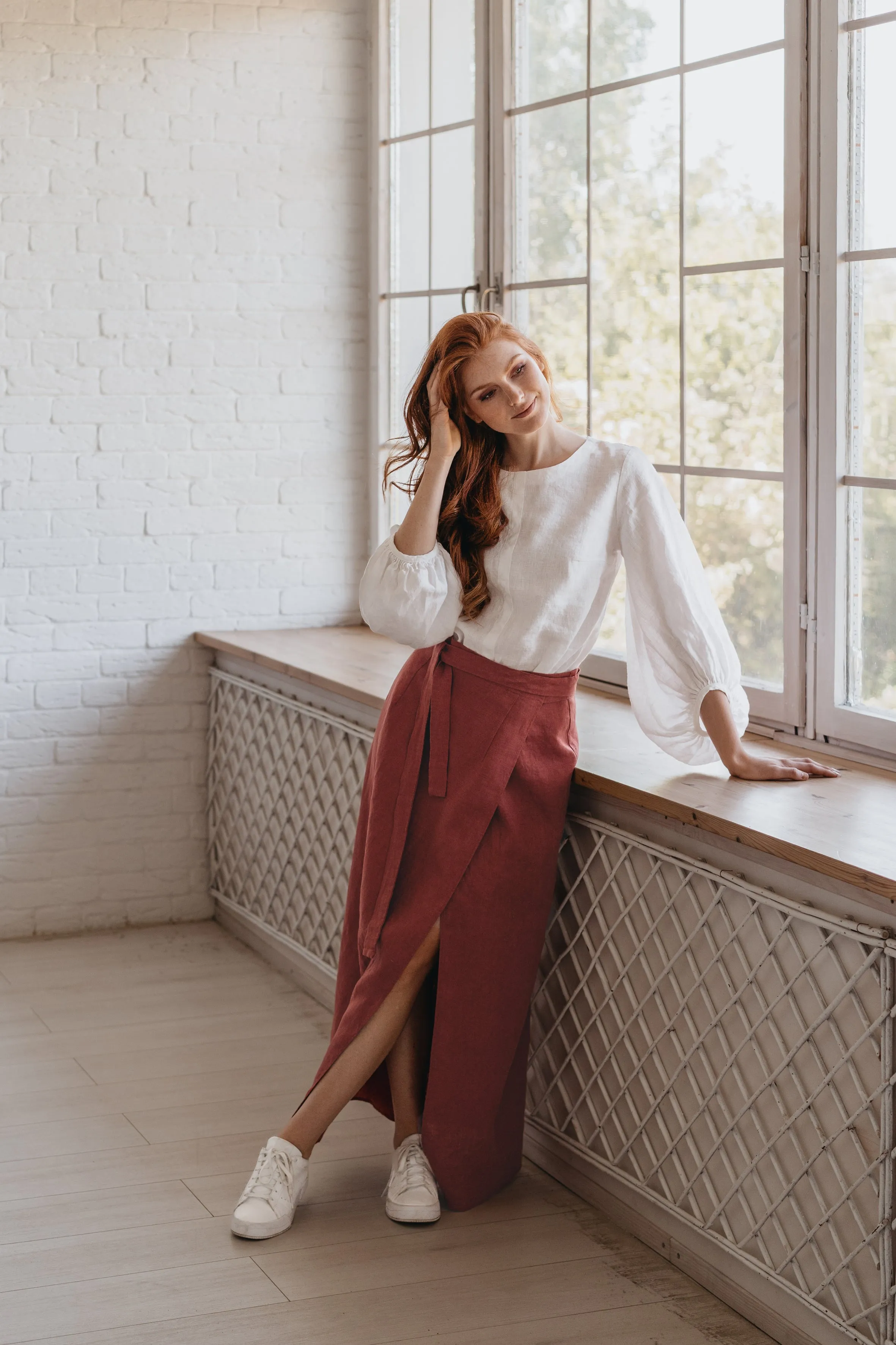 Heavyweight Minimalist Linen Skirt