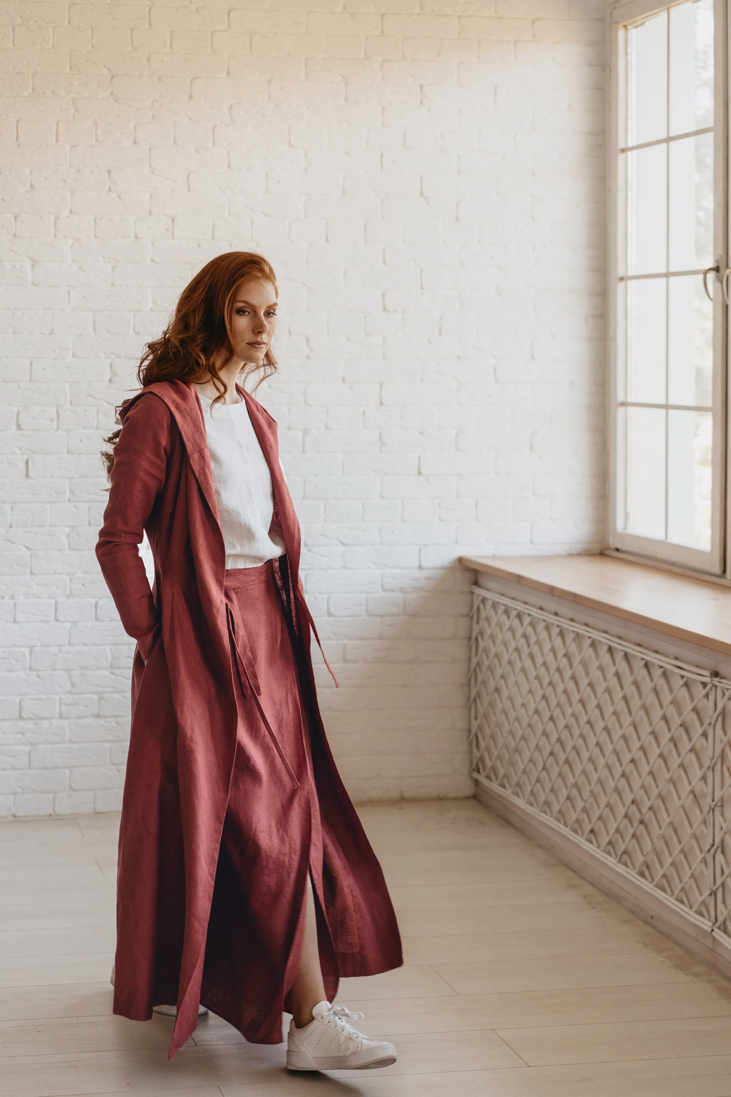 Heavyweight Minimalist Linen Skirt