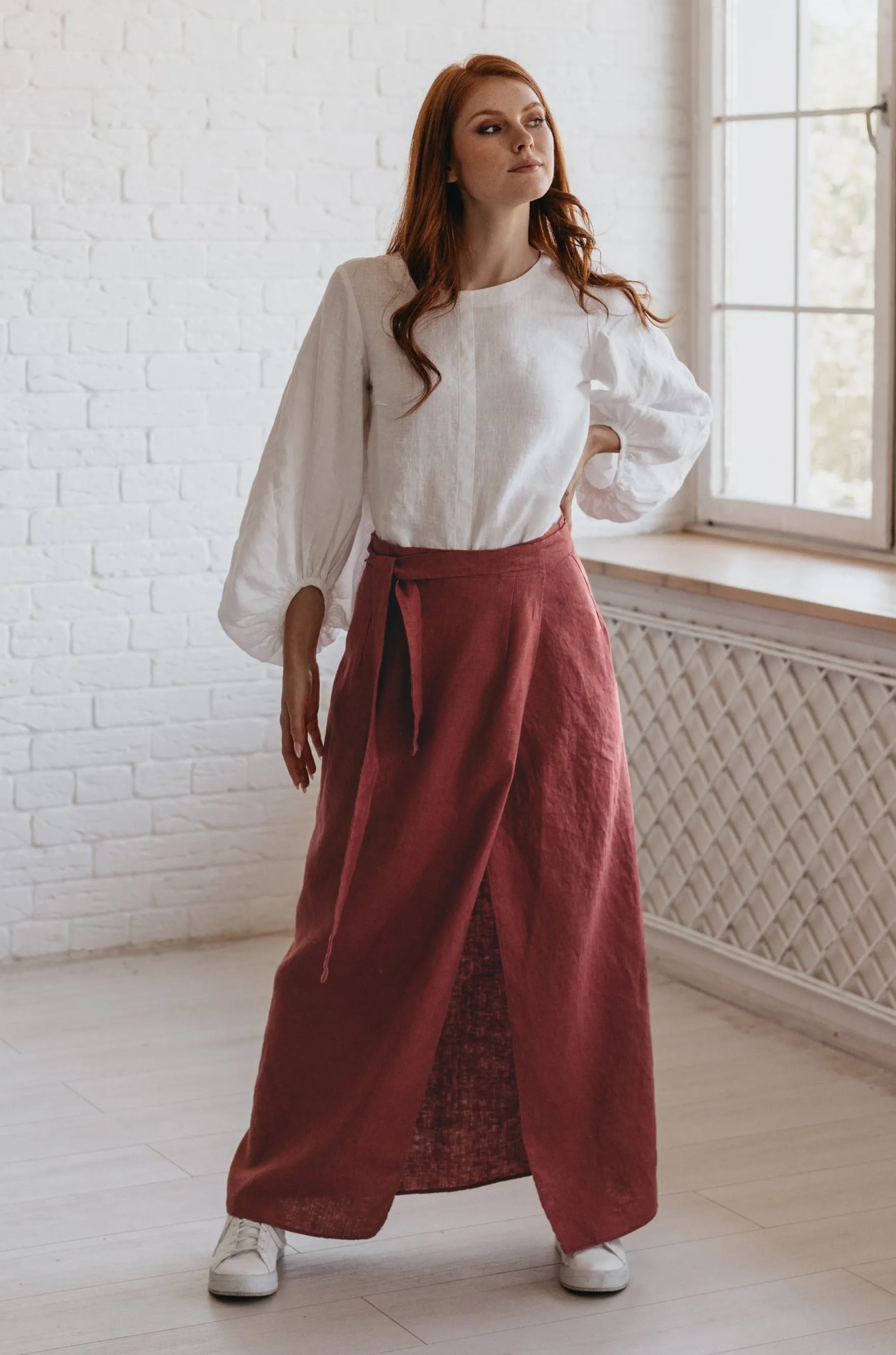 Heavyweight Minimalist Linen Skirt