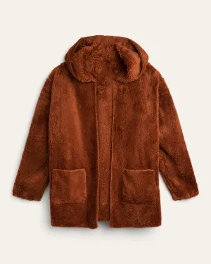 Henrietta Teddy Fleece Cardigan | Brown