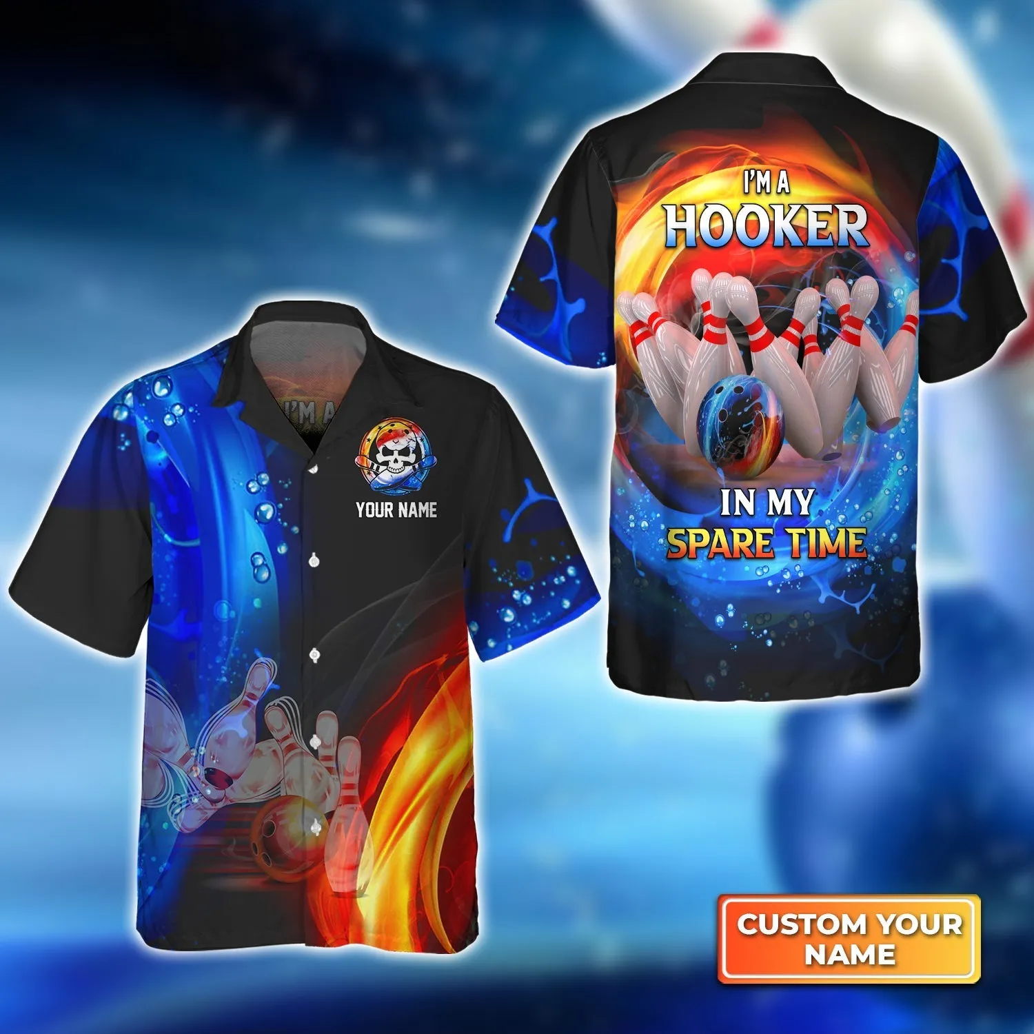 I'm A Hooker In My Spare Time Personalized Name 3D Hawaiian Shirt