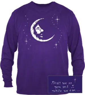 Jerry Garcia Moon Long Sleeve t-shirt on Purple