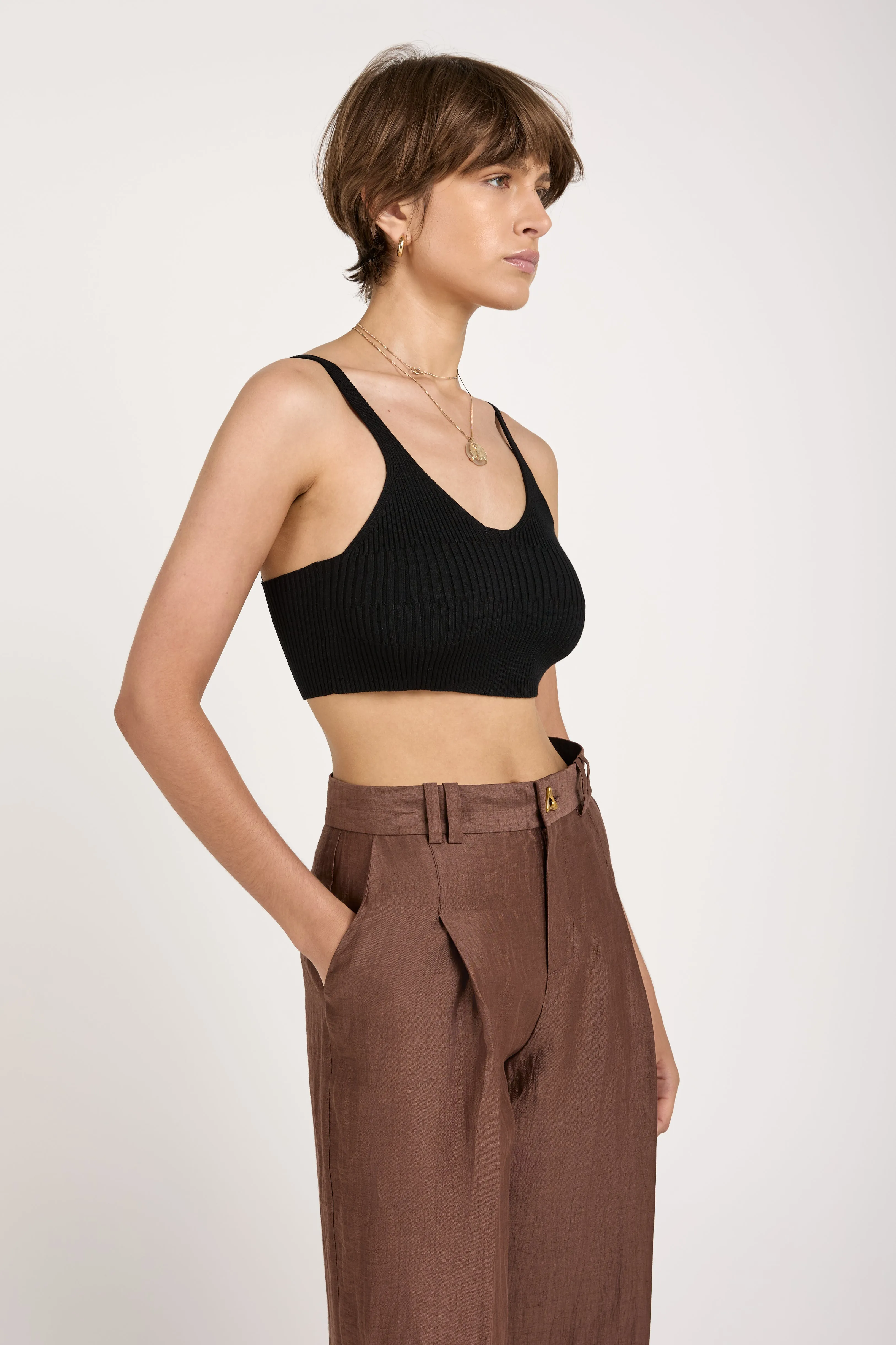Joan Bralette Top in Black