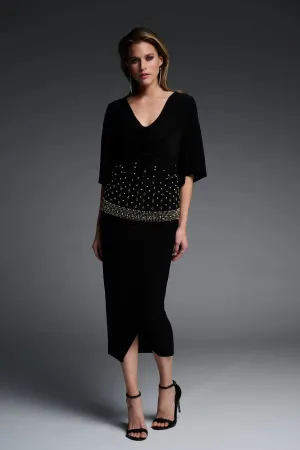 JOSEPH RIBKOFF 223758 Faux Wrap Skirt