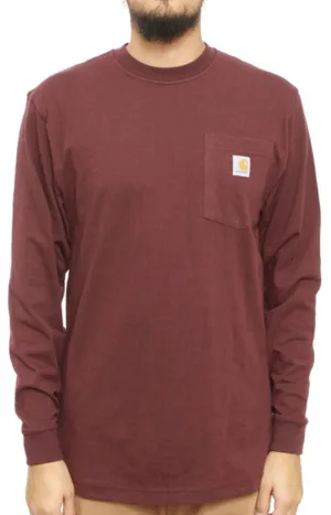 (K126) Long Sleeve Workwear Pocket Shirt - Port