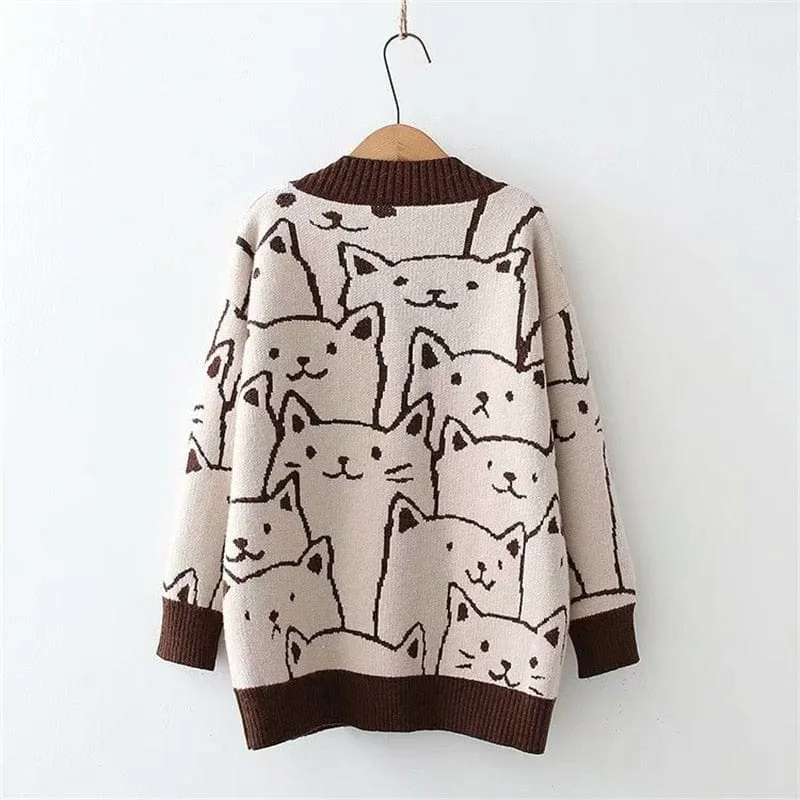 Kawaii Cat Cute Knit Cardigan