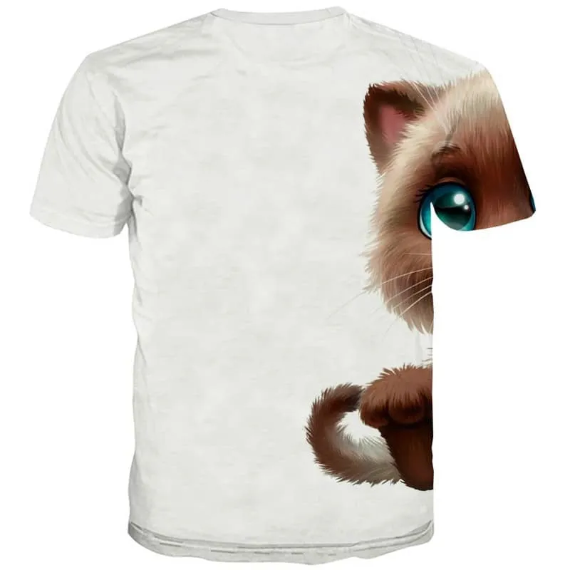 kitten shirt cat clothing men Casual art costume pet