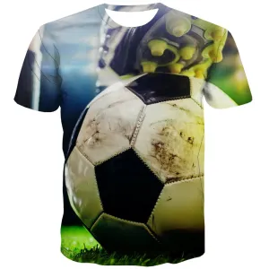 Lawn T-shirt Men Football Tshirt Anime Athletics Tshirts Cool Stadium Tshirt Printed
