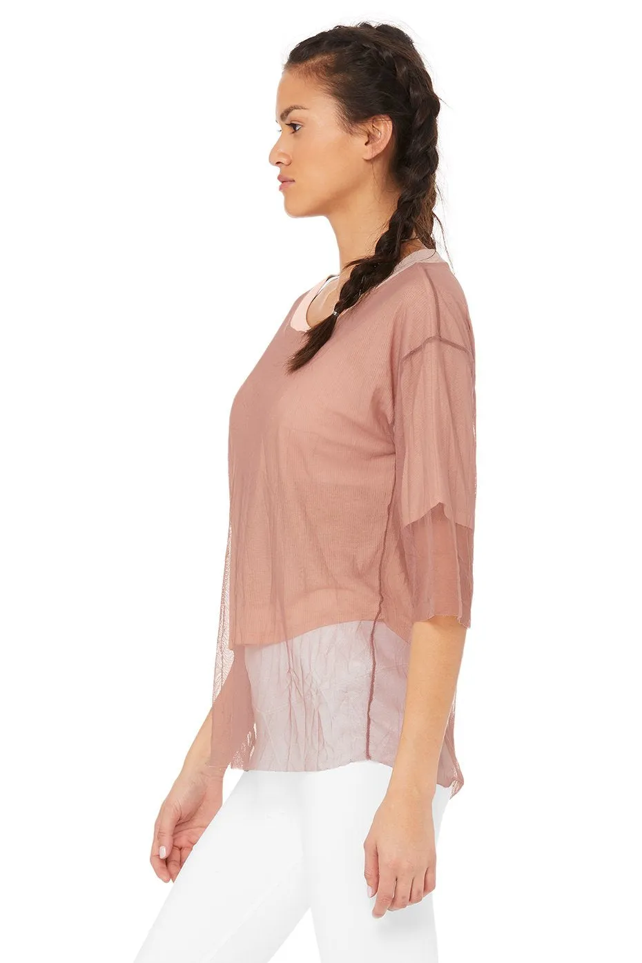 Layer-Up Short Sleeve Top - Smoky Quartz/Nectar