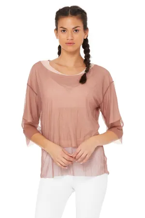 Layer-Up Short Sleeve Top - Smoky Quartz/Nectar