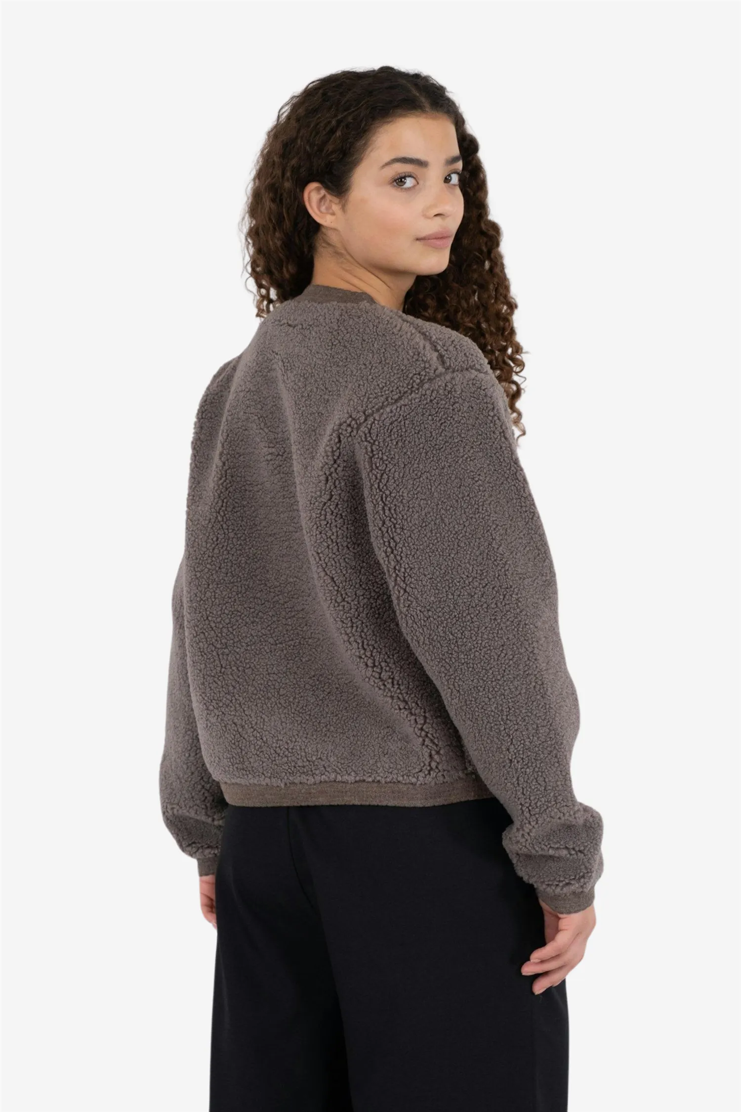 Limo Fluffy Knit Cardigan Iron