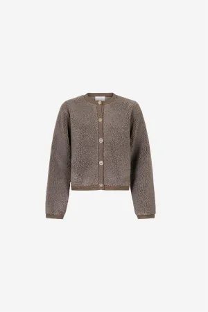 Limo Fluffy Knit Cardigan Iron