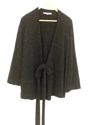 LOFT Black Tie Front Cardigan- Size XXSP