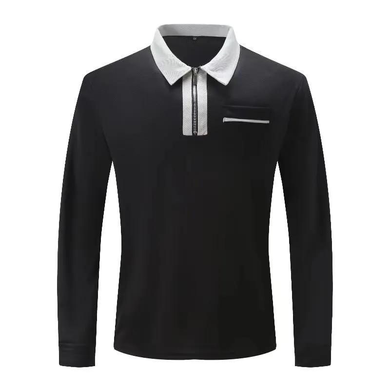 Long Sleeve sweaterLapel Fashion Slim Pocket