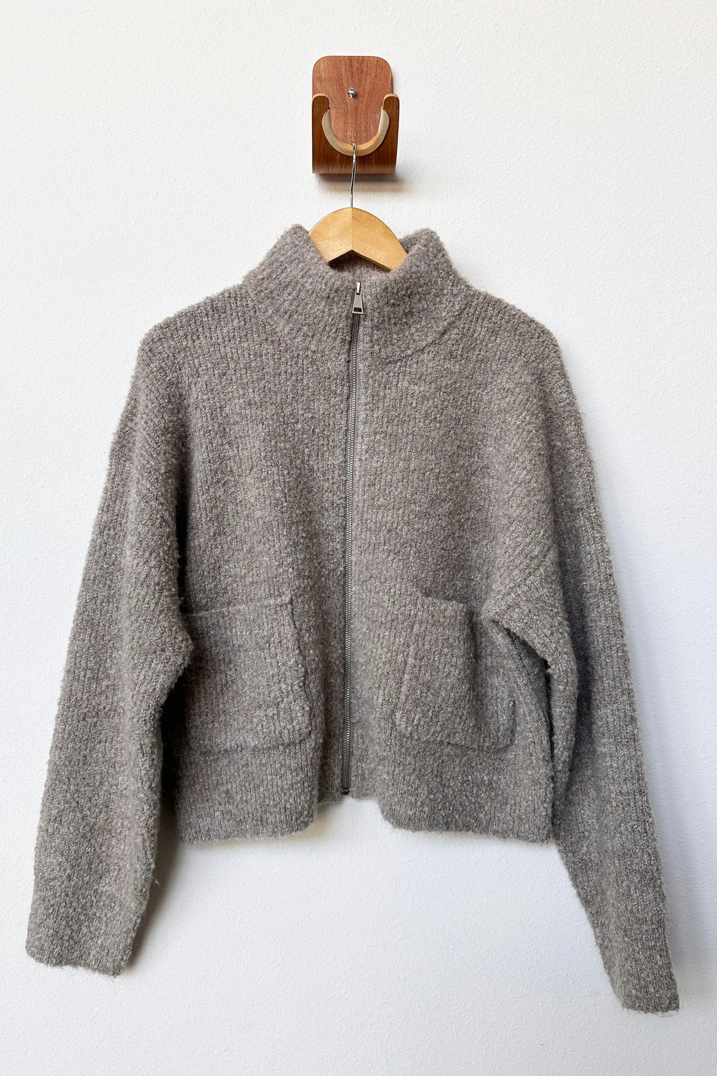 Louie Zip Jacket Cardigan | Smoke