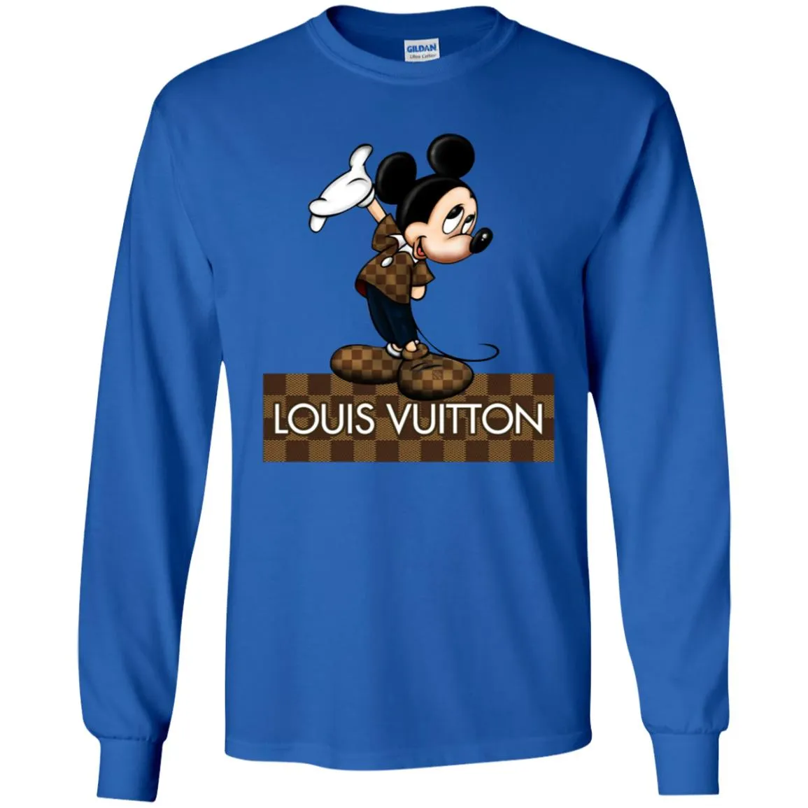 Louis Vuitton Mickey T-shirt Men Long Sleeve Shirt