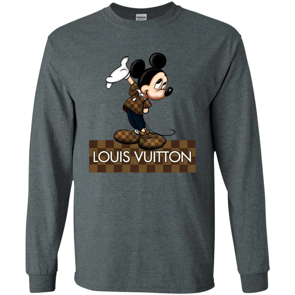 Louis Vuitton Mickey T-shirt Men Long Sleeve Shirt