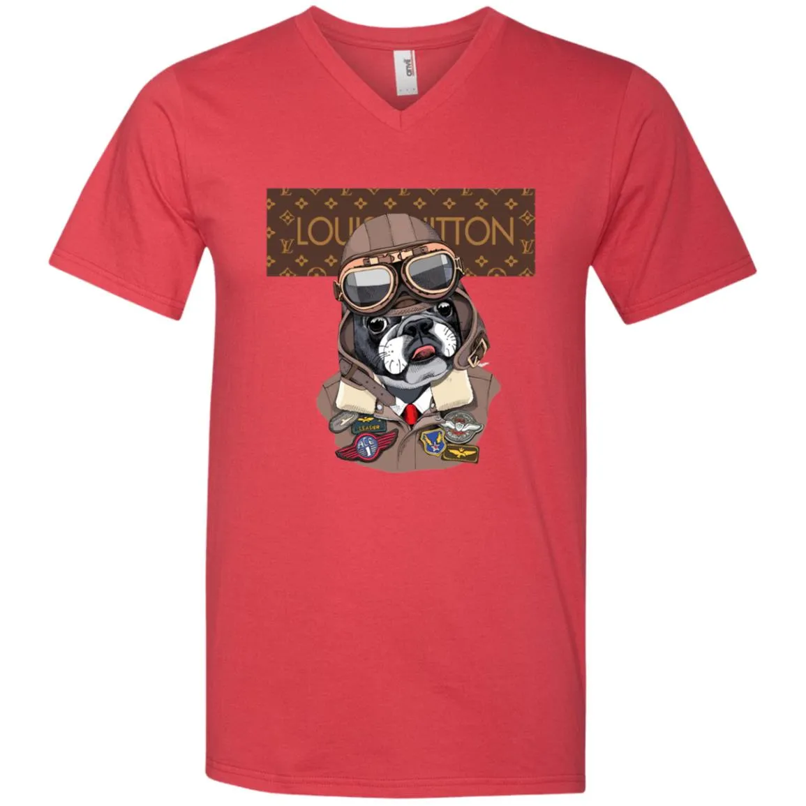 Louis Vuitton T-shirt Style Dogs T-shirt Men V-Neck T-Shirt
