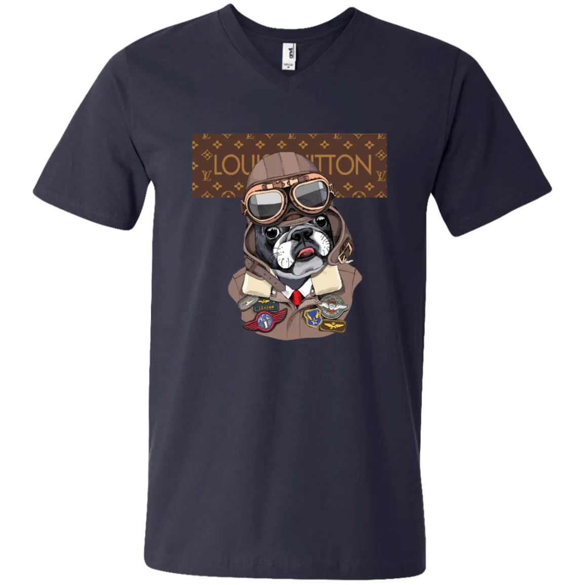 Louis Vuitton T-shirt Style Dogs T-shirt Men V-Neck T-Shirt