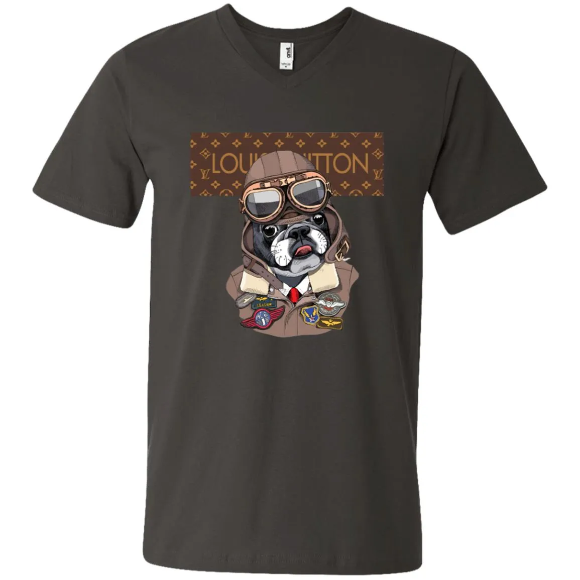 Louis Vuitton T-shirt Style Dogs T-shirt Men V-Neck T-Shirt