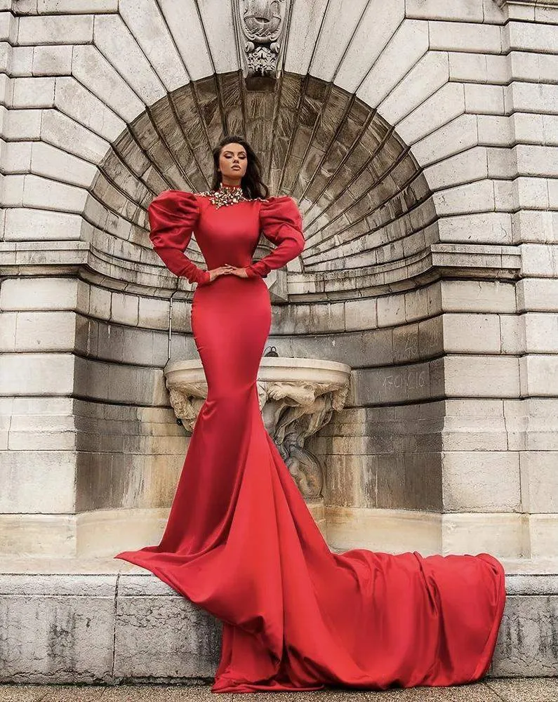 Luxe Evening Dress Red