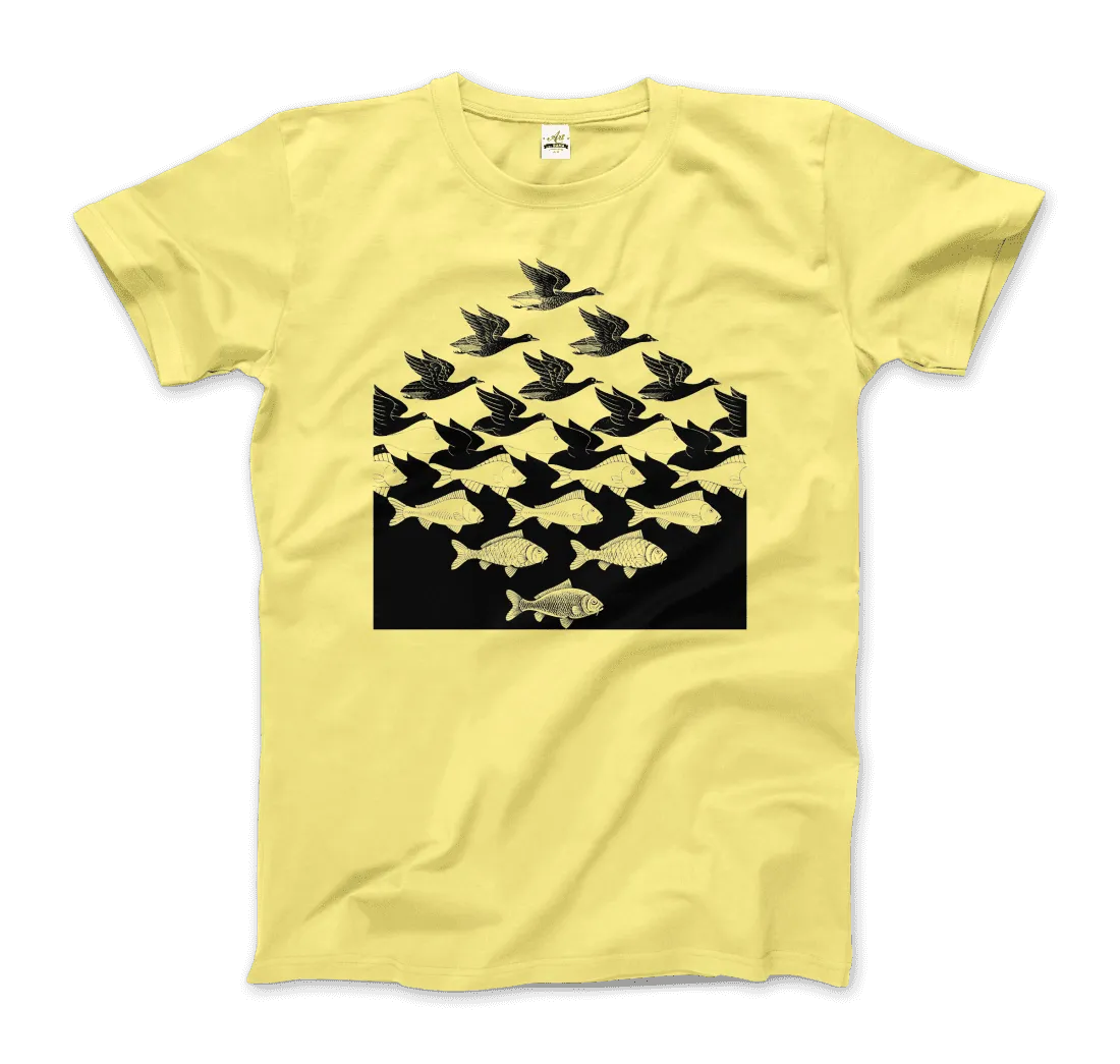 MC Escher Sky and Water I Art T-Shirt by Art-O-Rama Shop