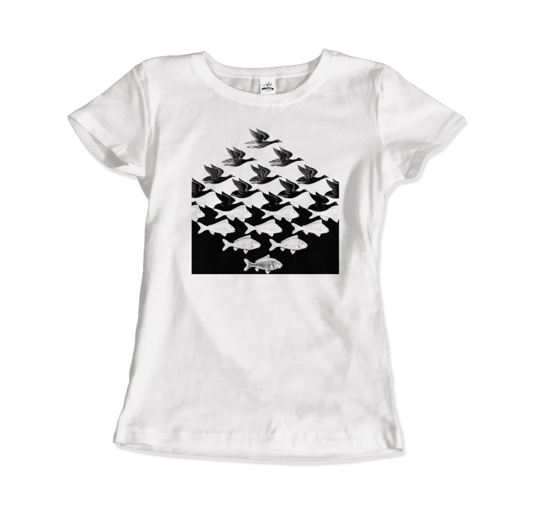 MC Escher Sky and Water I Art T-Shirt by Art-O-Rama Shop