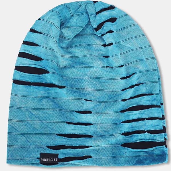 Mens Distressed Beanie Slouchy Hat B090a