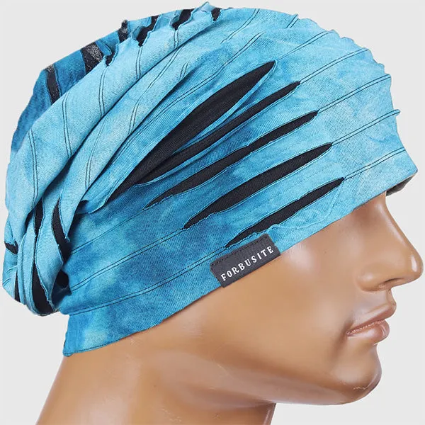 Mens Distressed Beanie Slouchy Hat B090a